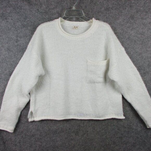 Lot 3 Sweater Women's Large White Gray Ana Universal Thread Chelsea & Theodore - Picture 4 of 16